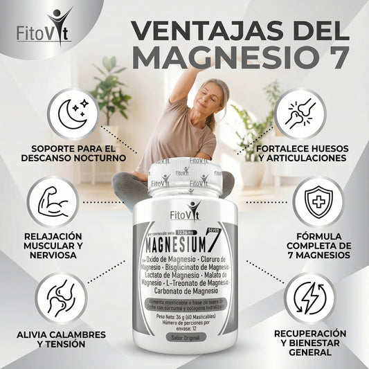 7 MAGNESIUM X60UND + SOBRES DE CITRATO